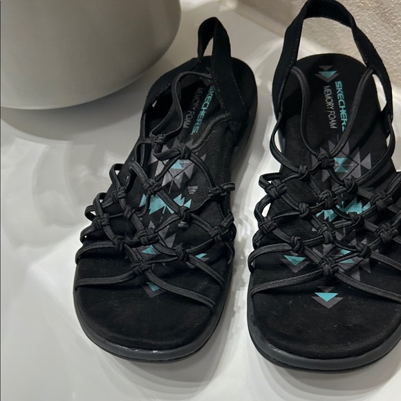 Skechers Women's Black Strappy Sandals - Picture 4 of 7